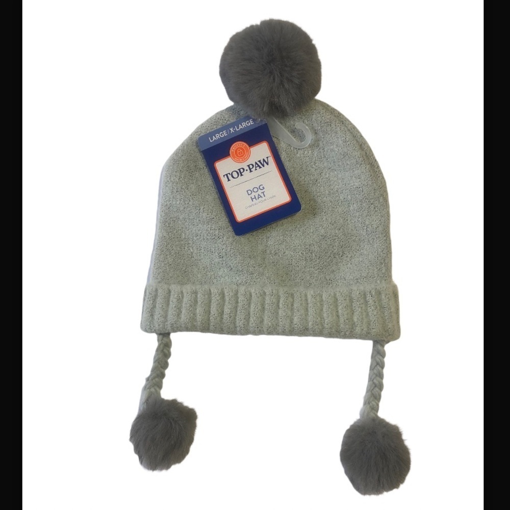 New Dog Beanie Pom Pom Winter Hat XL